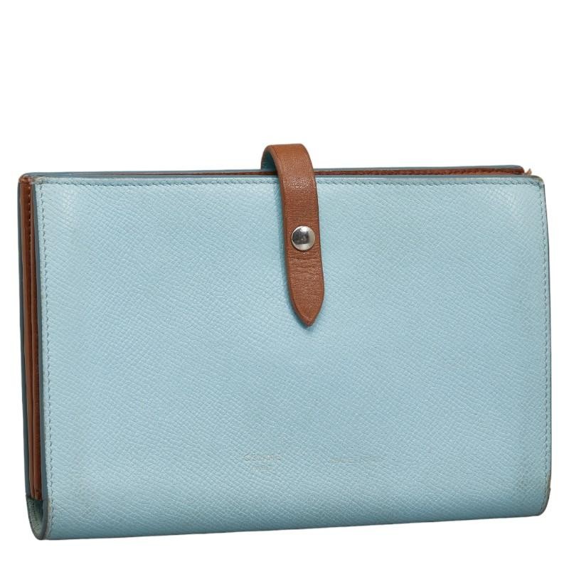 Celine Strap Wallet Large Multi-Function Light Bl… - image 2