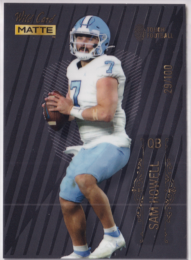 2022 Wild Card Matte Black Pattern Four #MB98 Sam Howell /100