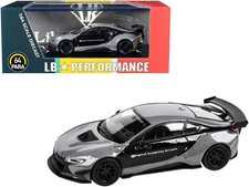 1/64 BMW i8 Liberty Walk Gray and Black "LB Performance" Series – Paragon