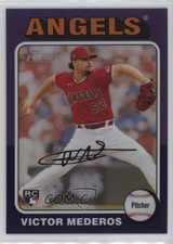 2024 Heritage High Number Hot Box Chrome Purple Refractor Victor Mederos 1kn1