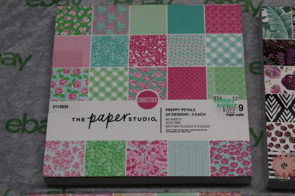 4 NEW 6 x 6 THE PAPER STUDIO scrapbooking paper pad 4 x 60 sheets, acid free - Image 2 of 4