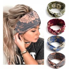 Boho Headbands For Women Fashion Criss Cross Hair Bands Stretch Style 14