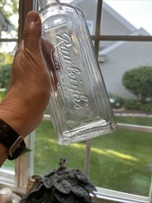VINTAGE RAWLEIGH'S CLEAR GLASS MEDICINE BOTTLE, TRADEMARK, MADE IN THE USA