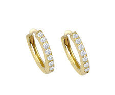 Huggies Hoop Cuff Earrings - SOLID 9ct GOLD - PAIR of Earrings - SMALL Hoops