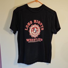 Abercrombie  Fitch Men's Muscle Graphic Print Jersey T-Shirt Black Crew Neck L