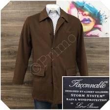 FACONNABLE Mens Overcoat Rain Coat Jacket Size L Sport Casual Loro Piana Wool