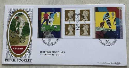 GB QEII 2010 Olympic Retail Machin Booklet Benham Silk FDC London Rd Birmingham