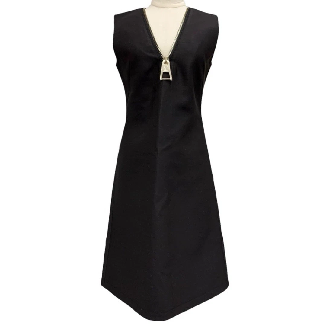 LOUIS VUITTON（LV） Abito Louis Vuitton scollo zip logo senza maniche nero usato0