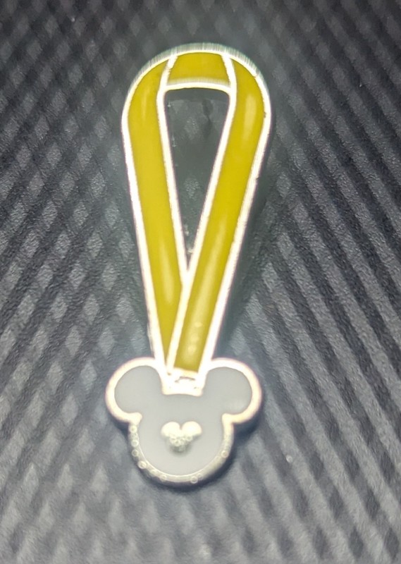 Hidden Mickey 5 of 5 Yellow Lanyard Medal Official Disney Trading Pin 2010