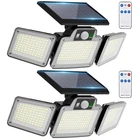 2 Pack 280 LED Motion Sensor Solar Lights Outdoor IP65 Waterproof Security Lamp