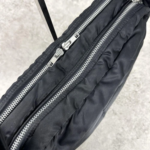 Porter Tanker Shoulder Bag Black 2 Layers YKK Zipper Unisex 28x20x8cm - Picture 7 of 13