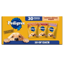 Pedigree Chicken, Cheese, Steak, Beef and Bacon Wet Dog Food - 3.5oz/30ct