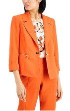 KASPER Blazer Jacket In Papaya Size 14