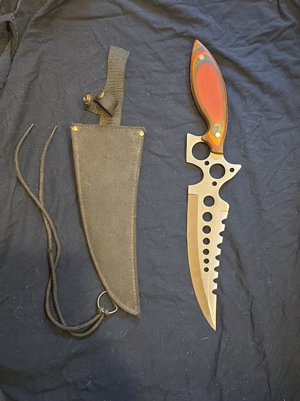 Rostfrei Fantasy Knife 16 Inches With Sheath Full Tang Wood Handle
