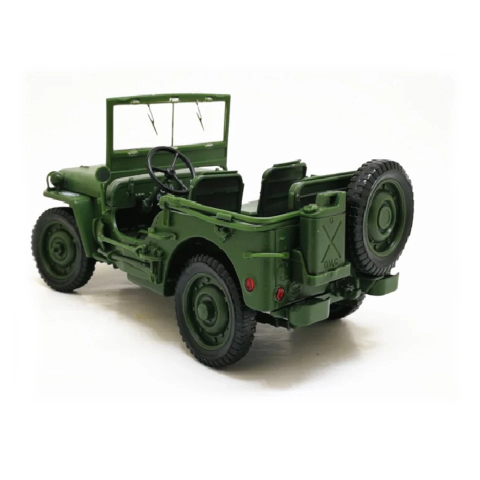 1:18 Willys WWII Tactical Jeep Off-road Military Vehicle Model Car Ornaments - Image 2 of 4