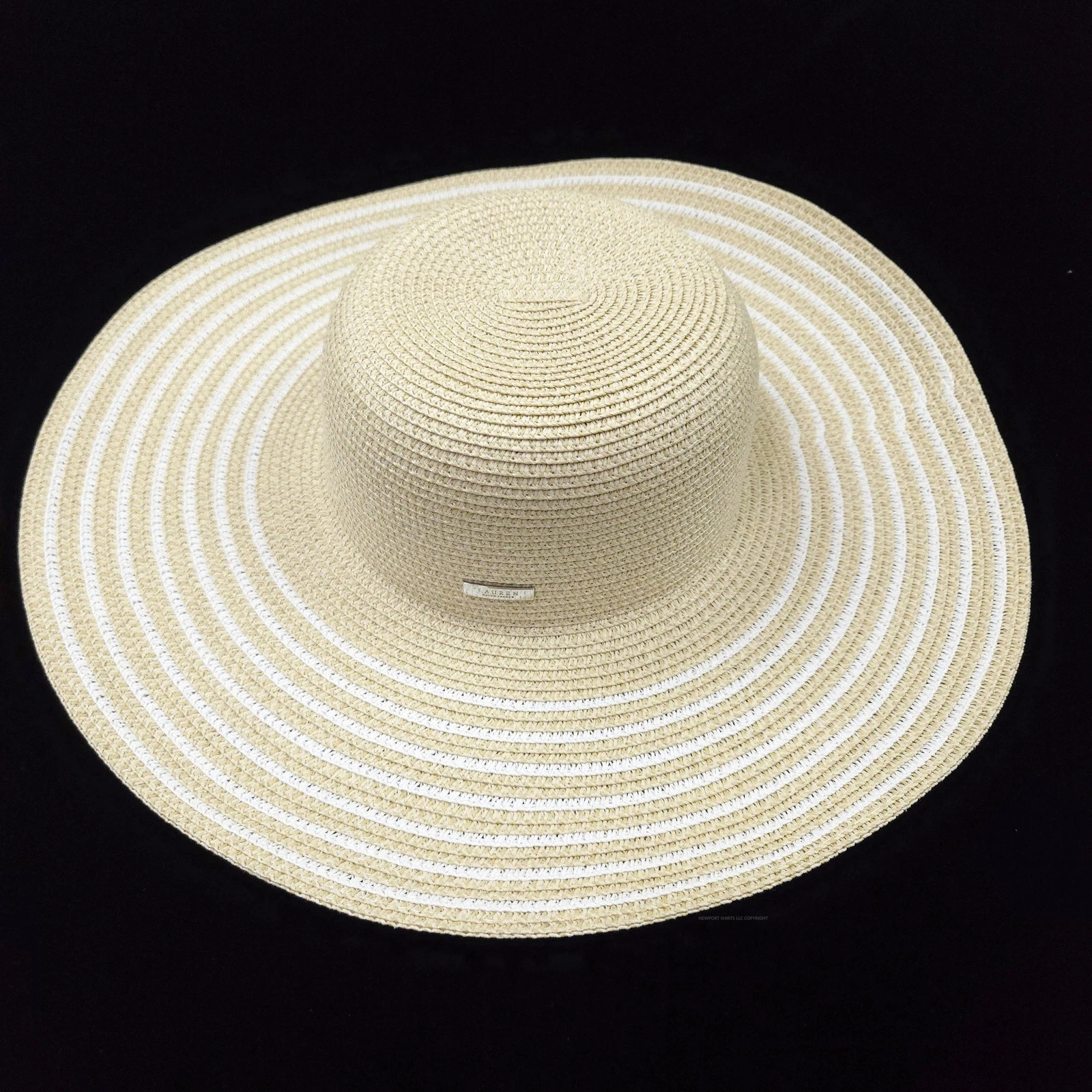 Ralph Lauren STRAW Hat Wide Brim Floppy Womens One Size Beige White Sun Beach
Opens in a new window 