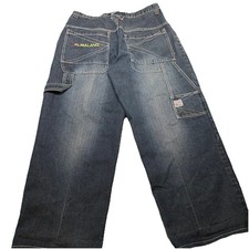 Vtg Paco Jeans Jeans 33X27 Wide Leg Embroidered Y2K Skater Grunge Baggy