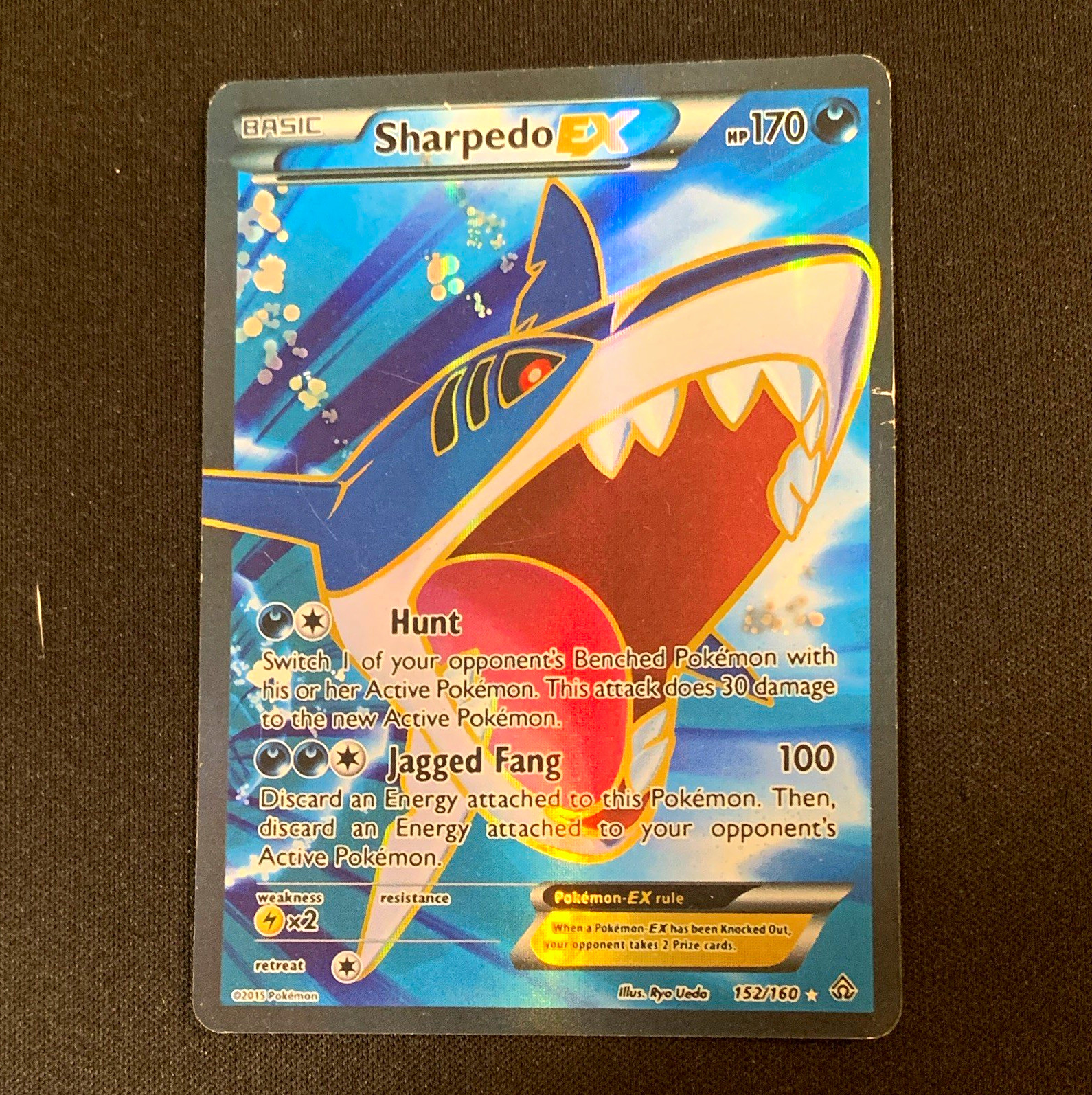 Pokemon TCG Sharpedo EX 152/160 Primal Clash Full Art Holo UR EN 170HP