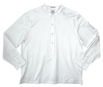 Todd Snyder Shirt Band Collar Popover Cotton SZ L New Italian Fabric $398
