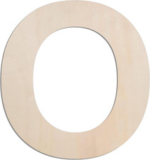 12 Inch Large Wooden Letter O, 1/4 in Thick Big Wood Letter for Crafts and Wall
