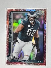 2025 Jordan Mailata Chrome Football Leather Refractor