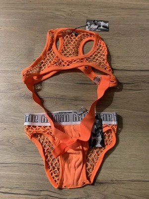 Barcode Berlin Neon Set S MeshHarness&Brief Nursu Orange Festival/ Club MustHave