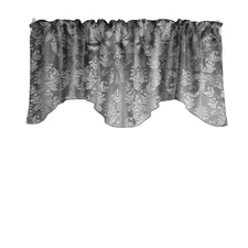 lovemyfabric Velvet Embossed Damask Scalloped Window Valance 54" Wide