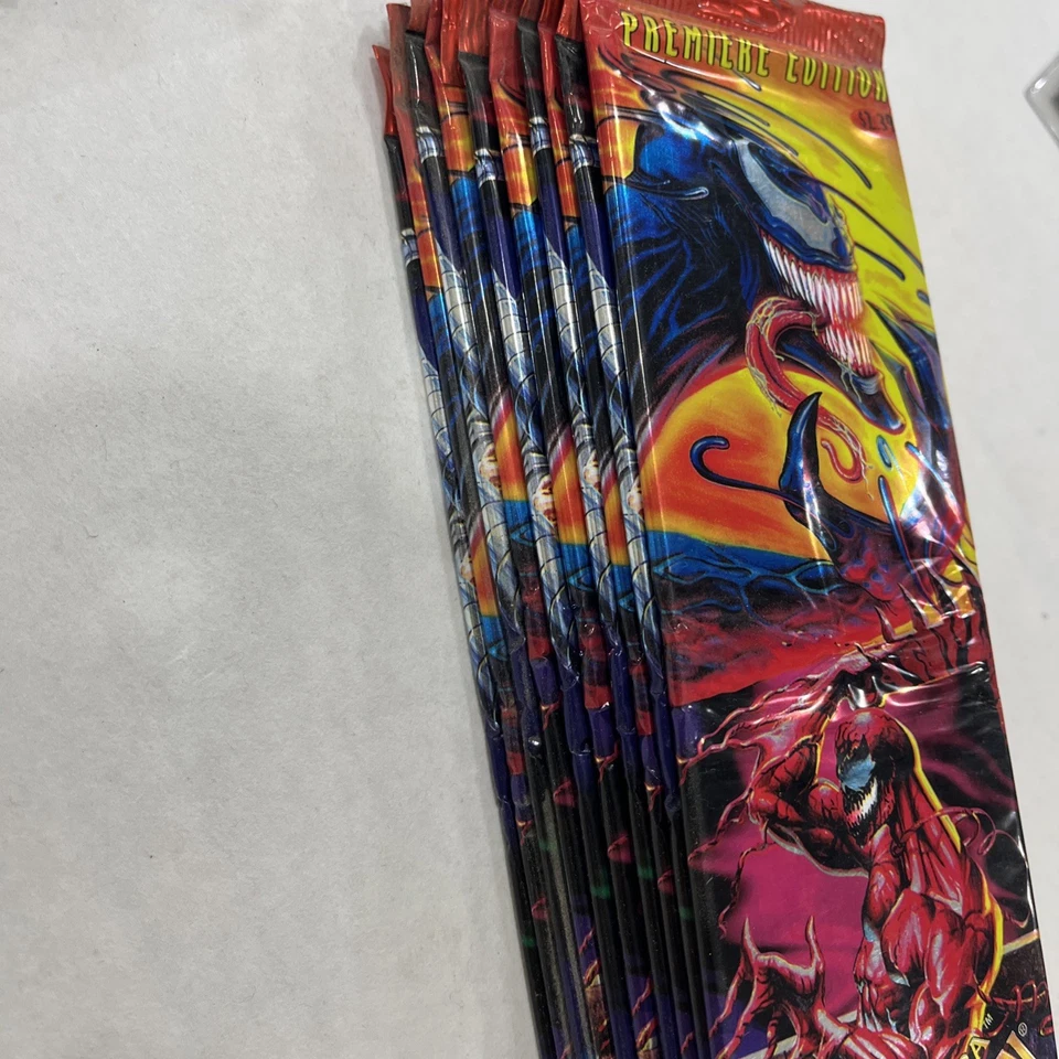 2 paquetes de 12 tarjetas nuevos sellados 1995 Marvel Fleer Ultra Spider-Man Premiere RARO Foto 3 de 3