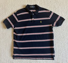 Polo Ralph Lauren Shirt Men  s Navy Blue Cotton Short Sleeve Size XL