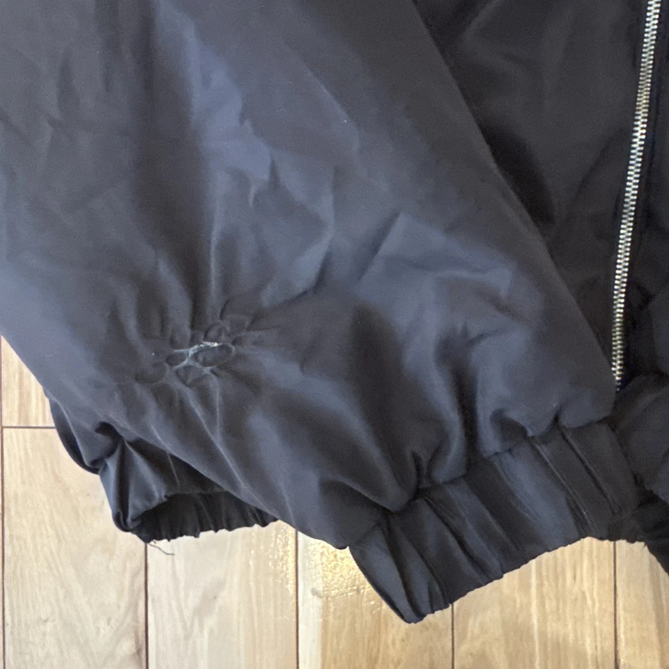 Chaqueta Bomber New Look Negra Para Mujer Talla Grande Cremallera Frontal Foto 3 de 4