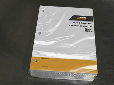 Case CX80C Tier 4 Crawler Excavator Parts Catalog Exploded View Manual Diagram