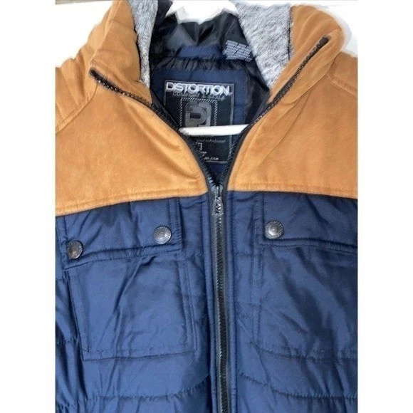 Distortion Clothing Jacket Vest Mens XL Hooded West Coast Skater Bro Bloke image 3