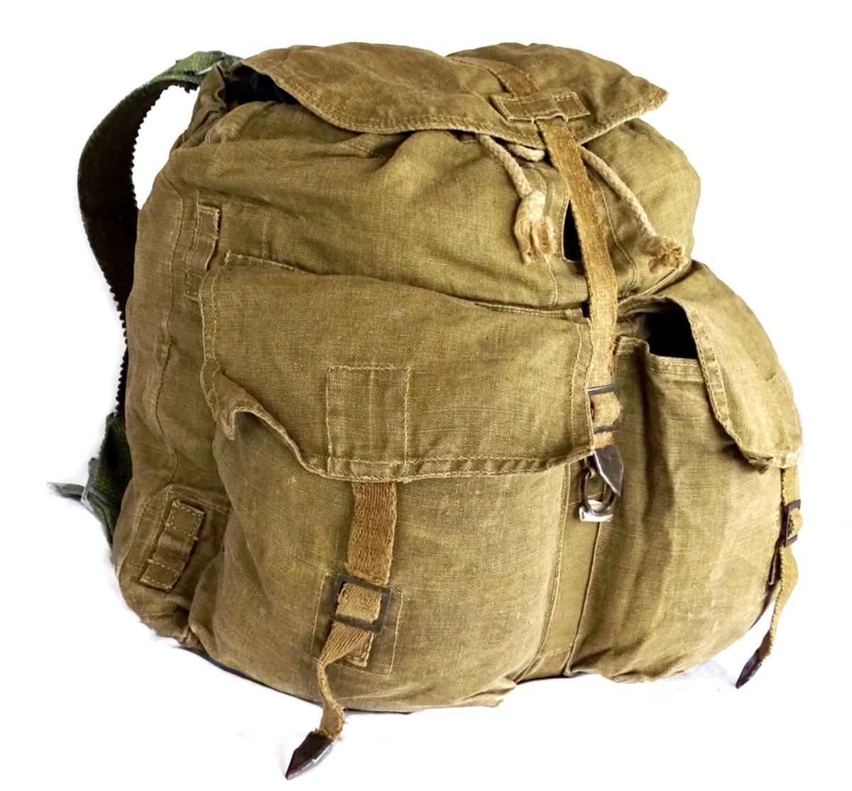 Khaki rucksack canvas backpack cheap