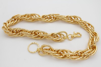 Men Gold Metal Wallet Chain Jeans Rock Multiple Chunky Thick Links