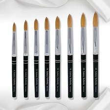 Galaxy Black 100 real Kolinsky Acrylic Nail Brush size 8 10 12 14 16 18 20 22