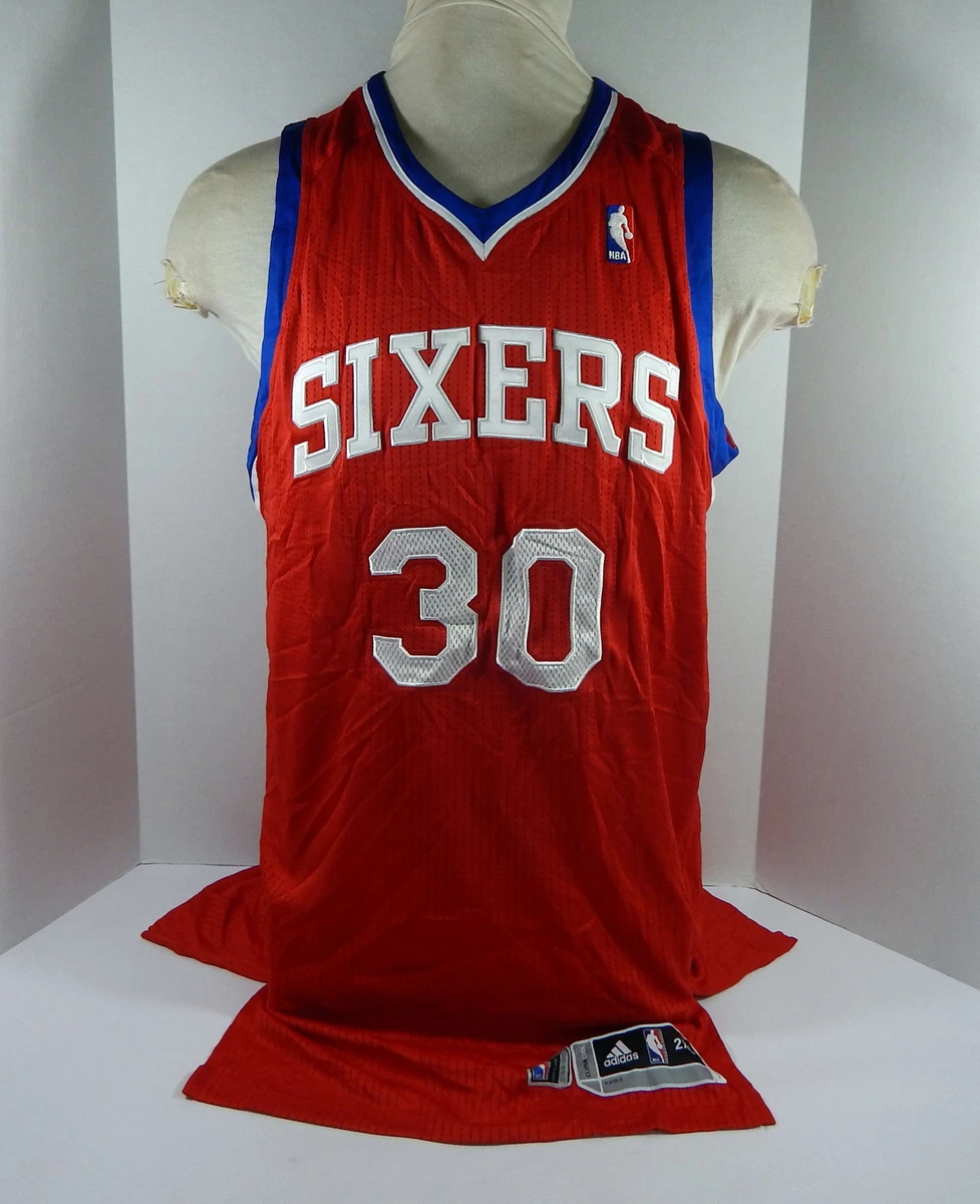 2013-14 Philadelphia 76ers Byron Mullens #30 Game Issued Red Jersey 2XL  DP32009 | eBay