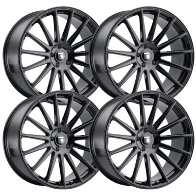 (Set-4) Touren TR92 18x8 5x112 35mm Gloss Black Wheels Rims 18 Inch