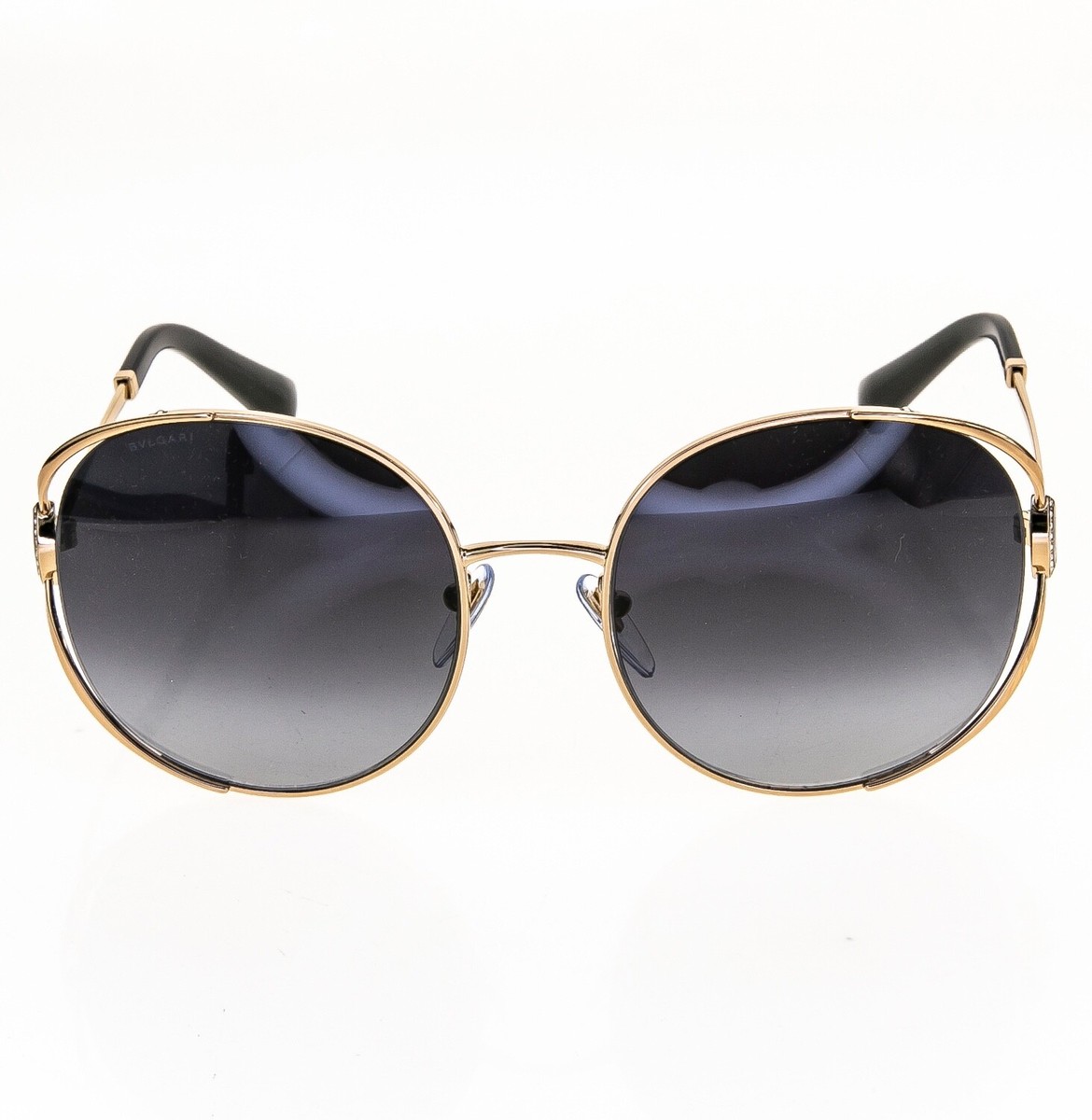 BVLGARI DIVA DREAM FAN BV6181B Rose Gold Black Metal Fan Oversized
