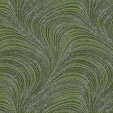 A Festive Season 2 Wave Texture Medium Green Cotton Fabric by Benartex - Picture 1 of 3