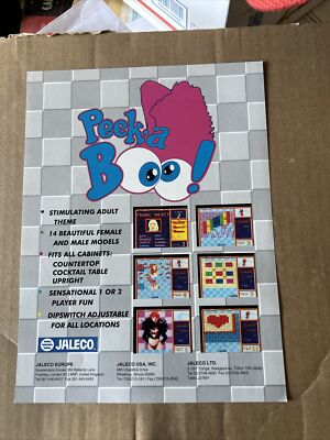 Original 11- 8'' arm champs 2 Peek A Boo jaleco ARCADE VIDEO GAME