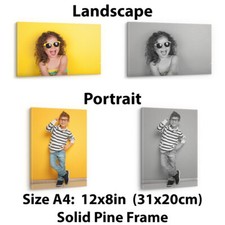 CANVAS PRINT YOUR PHOTO PERSONALISED FRAMED HUGE A0 A1 A2 A3 CUSTOM IMAGE PRINTS