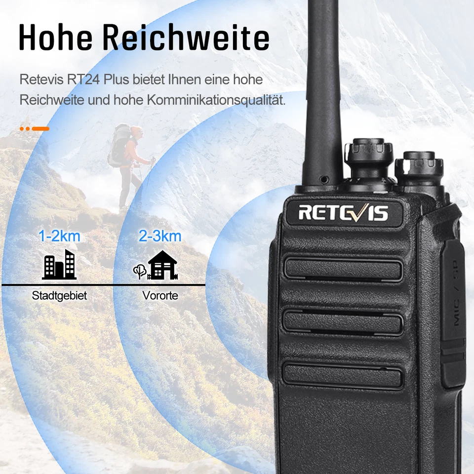 Retevis RT24 PMR446 Walkie Talkie Sprechfunkgeräte Handfunkgerät(4pcs) - Bild 4 von 4