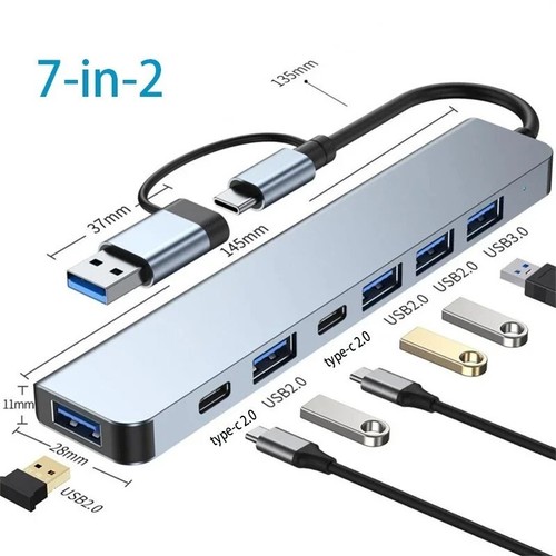 8in1 USB-C 3.1 To Type-C USB 3.0 Hub HDMI RJ45 Ethernet Micro SD TF OTG Adapter - Picture 12 of 16