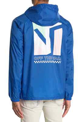 VANS Off The Wall Men's L Blue Dimension Windbreaker Jacket