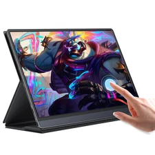 UPERFECT 15.6" 120Hz 1080P Portable Monitor Touchscreen Built-in Battery Monitor