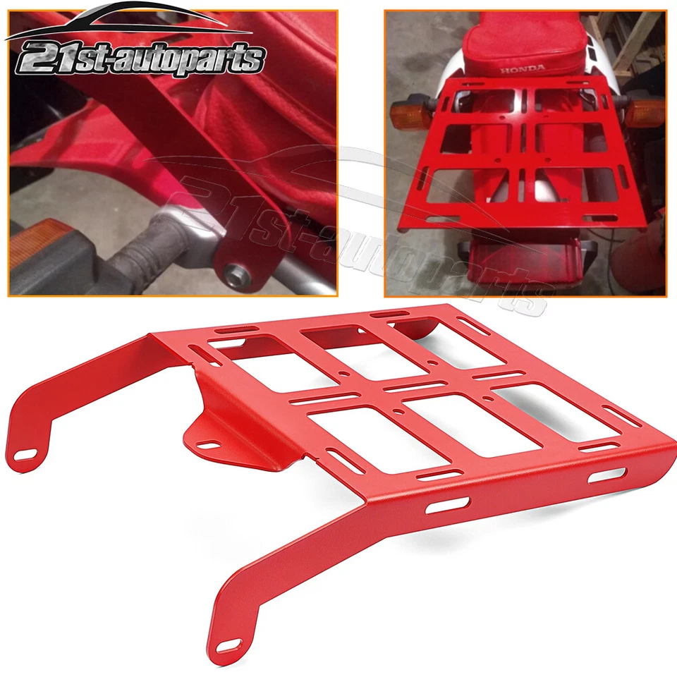 Portaequipajes de carga rojo con recubrimiento en polvo trasero de acero para Honda XR650L 1993-2025 Foto 2 de 4
