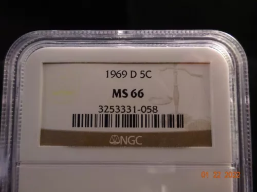 1969-D Jefferson Nickel, NGC MS66