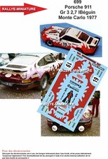 DECALS 1/24 REF 0699 PORSCHE 911 BEGUIN RALLYE MONTE CARLO 1977 WRC RALLY