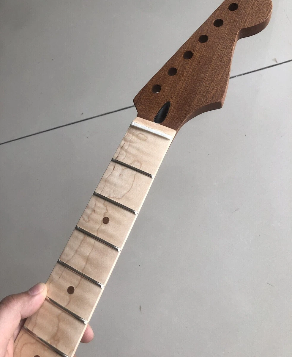 Mahogany electric guitar neck 22fret Flame Maple fingerboard 25.5 inches