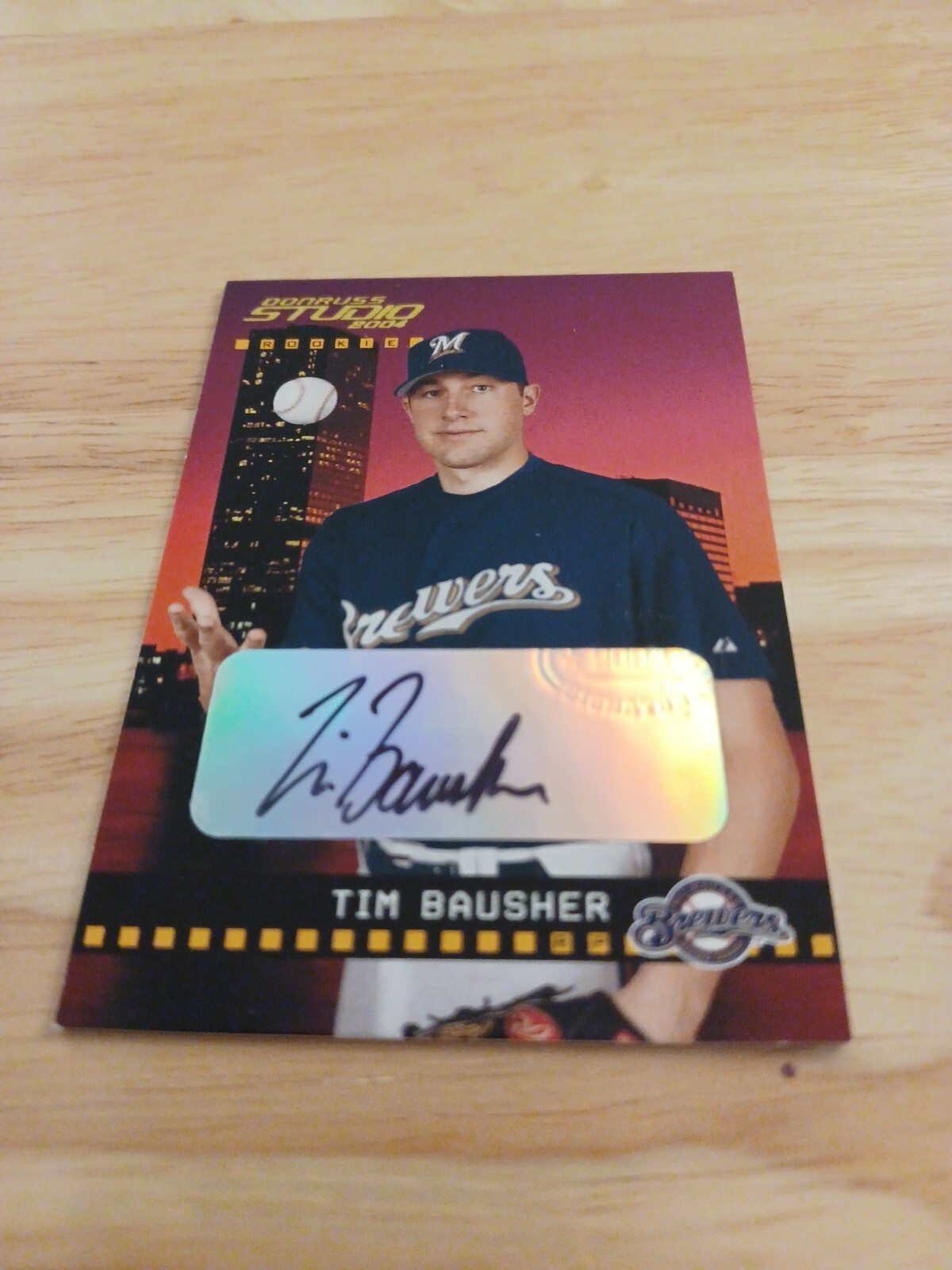 2004 Donruss Studio #rd /800 Tim Bausher #217 Rookie Autograph Rookie Brewers $$